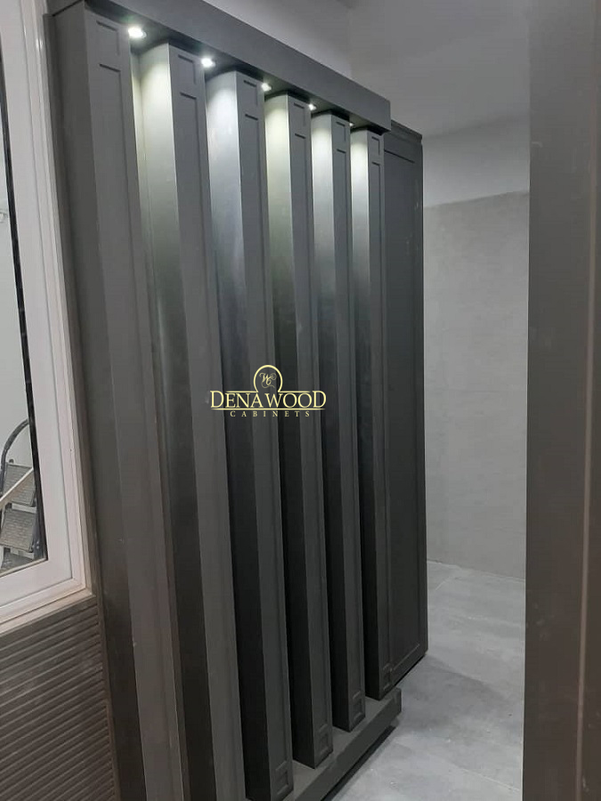 کابینت نئوکلاسیک با رنگ طوسی مات